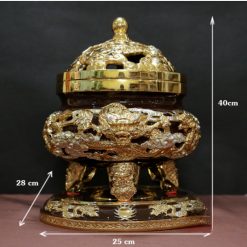 Lư Trầm Cửu Long Bằng Đồng Đài Loan, Đường Kính Miệng 15cm 5 Lu Tram Cuu Long Bang Dong Dai Loan Duong Kinh Mieng 15cm 2