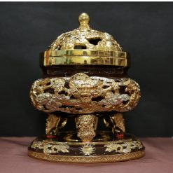 Lư Trầm Cửu Long Bằng Đồng Đài Loan, Đường Kính Miệng 15cm 4 Lu Tram Cuu Long Bang Dong Dai Loan Duong Kinh Mieng 15cm 3