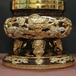 Lư Trầm Cửu Long Bằng Đồng Đài Loan, Đường Kính Miệng 15cm 3 Lu Tram Cuu Long Bang Dong Dai Loan Duong Kinh Mieng 15cm 4