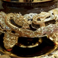 Lư Trầm Cửu Long Bằng Đồng Đài Loan, Đường Kính Miệng 15cm 2 Lu Tram Cuu Long Bang Dong Dai Loan Duong Kinh Mieng 15cm 5