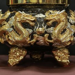 Lư Trầm Cửu Long Bằng Đồng Đài Loan, Đường Kính Miệng 18.5cm 3 Lu Tram Cuu Long Bang Dong Dai Loan Duong Kinh Mieng 18.5cm 2