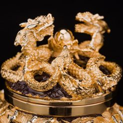 Lu Tram Luong Long Tranh Chau Bang Dong Dat Vang Kich Thuoc 15cm x 15cm x 15cm Trong Luong 25kg 1