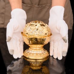 Lu Tram Tam Cat Tuong Bang Dong Dat Vang Kich Thuoc 13cm x 14.5cm Trong Luong 32kg 4