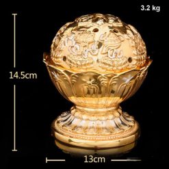 Lu Tram Tam Cat Tuong Bang Dong Dat Vang Kich Thuoc 13cm x 14.5cm Trong Luong 32kg 6