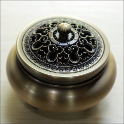 Lư Trầm Xông Hoa Văn Bằng Sứ, Nắp Gang, Đường Kính 8cm 5 Lu Tram Xong Hoa Van Bang Su Nap Gang Duong Kinh 8cm 5