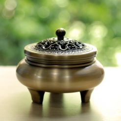 Lư Trầm Xông Hoa Văn Bằng Sứ, Nắp Gang, Đường Kính 8cm 3 Lu Tram Xong Hoa Van Bang Su Nap Gang Duong Kinh 8cm 7