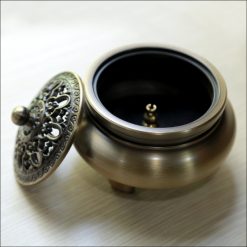 Lư Trầm Xông Hoa Văn Bằng Sứ, Nắp Gang, Đường Kính 8cm 2 Lu Tram Xong Hoa Van Bang Su Nap Gang Duong Kinh 8cm 8