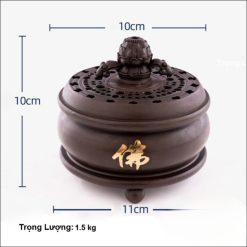 Lu tram Bang Dong Mau Dat Nung Chu Phat Dat Vang Kich Thuoc 10cm x 11cm Trong Luong 1.5Kg 1