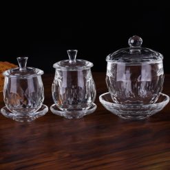 Ly Nước Thờ Trong Suốt Bằng Thuỷ Tinh, Có Nắp, Cao 12cm 3 Ly Nuoc Tho Trong Suot Bang Thuy Tinh Co Nap Cao 12cm 7