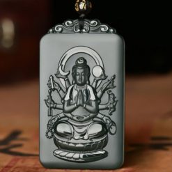 Mặt Dây Chuyền Hình Quan Thế Âm Bồ Tát Bằng Ngọc Hòa Điền, Cỡ 4cm x 7cm 2 Mat Day Chuyen Hinh Quan The Am Bo Tat Bang Ngoc Hoa Dien Co 4cm x 7cm 2