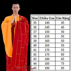 Áo Cà Sa, Áo Tùy Y 25 Điều Màu Đỏ 1 ao ca sa ao tuy y 25 dieu mau do vat pham phat giao la boi 6
