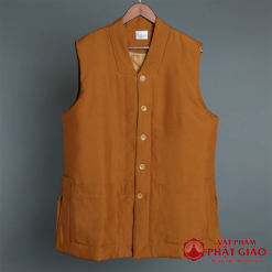 Áo Ghi Lê Trần Bông Màu Vàng Dùng Cho Tăng Ni, Size S,M,L,XL 6 ao ghi le tran bong mau vang dung cho tang ni cu si size s m l xl vat pham phat giao la boi 3