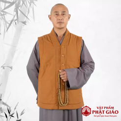 Áo Ghi Lê Trần Bông Màu Vàng Dùng Cho Tăng Ni, Size S,M,L,XL 3 ao ghi le tran bong mau vang dung cho tang ni cu si size s m l xl vat pham phat giao la boi 6