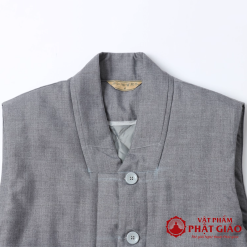 Áo Ghi Lê Trần Bông Màu Xám Dùng Cho Tăng Ni, Áo Lót Mùa Đông Cho Quý Thầy Tăng Ni, Cư Sĩ 3 ao ghi le tran bong mau xam dung cho tang ni ao lot mua dong cho quy thay tang ni cu si size s m l xl vat pham phat giao la boi 2