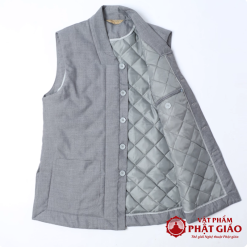 Áo Ghi Lê Trần Bông Màu Xám Dùng Cho Tăng Ni, Áo Lót Mùa Đông Cho Quý Thầy Tăng Ni, Cư Sĩ 7 ao ghi le tran bong mau xam dung cho tang ni ao lot mua dong cho quy thay tang ni cu si size s m l xl vat pham phat giao la boi 6