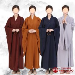 Áo Tràng Hải Thanh Đài Loan Màu Lam Cho Phật Tử Nam Nữ Đi Lễ Chùa 2 ao trang hai thanh dai loan cho phat tu nam nu di le chua vat pham phat giao la boi 3