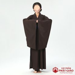 Áo Tràng Hải Thanh Đi Lễ Chùa Vải Đài Loan Màu Nâu, Trang Nhã Và Thanh Lịch 6 ao trang hai thanh di le chua vai dai loan mau nau trang nha va thanh lich vat pham phat giao la boi 2