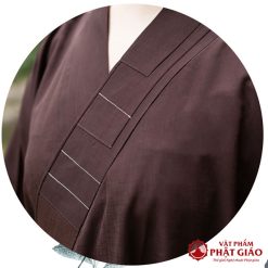 Áo Tràng Hải Thanh Đi Lễ Chùa Vải Đài Loan Màu Nâu, Trang Nhã Và Thanh Lịch 2 ao trang hai thanh di le chua vai dai loan mau nau trang nha va thanh lich vat pham phat giao la boi 6