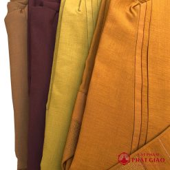 Áo Tràng Hải Thanh Đài Loan Cao Cấp Màu Đỏ Đô Dành Cho Quý Thầy 5 ao trang hai thanh ong tay rong mau do do cao cap danh cho quy thay vat pham phat giao la boi 6