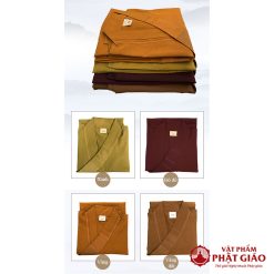 Áo Tràng Hải Thanh Đài Loan Cao Cấp Màu Đỏ Đô Dành Cho Quý Thầy 3 ao trang hai thanh ong tay rong mau do do cao cap danh cho quy thay vat pham phat giao la boi 8