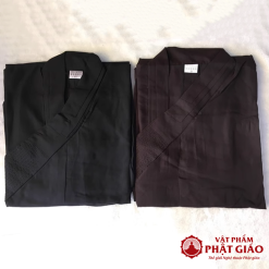 Áo Tràng Phật Tử Màu Nâu Dành Cho Phật Tử Đi Lễ Chùa, Đồ Tu Cho Phật Tử Nam Nữ 4 ao trang phat tu mau nau danh cho phat tu di le chua do tu phat tu nam nu vat pham phat giao la boi 7