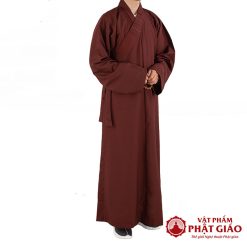 Áo Tràng Trường Sam 7 Vạt Màu Nâu, Nhiều Kích Cỡ 3 ao trang truong sam 7 vat mau nau nhieu kich co vat pham phat giao la boi 3