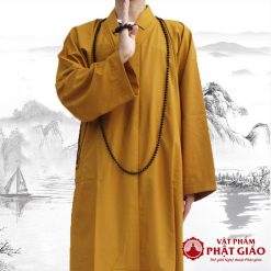 Áo Tràng Trường Sam 7 Vạt Màu Vàng Bò Cho Quý Đại Đức, Hoà Thượng Tăng Ni 2 ao trang truong sam 7 vat mau vang bo cho quy dai duc hoa thuong tang ni vat pham phat giao la boi 4