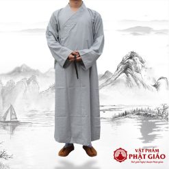 Áo Tràng Trường Sam 7 Vạt Màu Xám Dành Cho Chư Tăng 4 ao trang truong sam 7 vat mau xam dung cho chu tang vat pham phat giao la boi 2