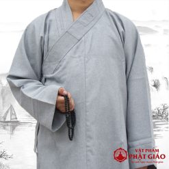 Áo Tràng Trường Sam 7 Vạt Màu Xám Dành Cho Chư Tăng 3 ao trang truong sam 7 vat mau xam dung cho chu tang vat pham phat giao la boi 3