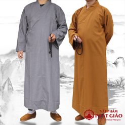 Áo Tràng Trường Sam 7 Vạt Màu Xám Dành Cho Chư Tăng 1 ao trang truong sam 7 vat mau xam dung cho chu tang vat pham phat giao la boi 5