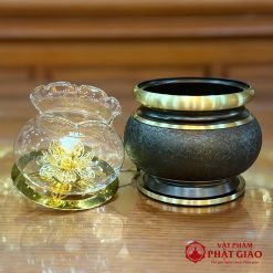 Bộ Đồ Thờ Bằng Đồng Vân Đá Màu Đen Sần, Nhiều Kích Thước 8 bo do tho bang dong van da mau den san nhieu kich thuoc 10