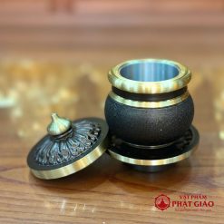 Bộ Đồ Thờ Bằng Đồng Vân Đá Màu Đen Sần, Nhiều Kích Thước 5 bo do tho bang dong van da mau den san nhieu kich thuoc 7