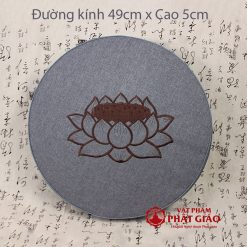 Bồ Đoàn Thêu Hoa Sen Màu Xám, Kích Thước 49cm x 5cm, 53cm x 10cm 2 bo doan theu hoa sen mau xam 49x6 58x6 vat pham phat giao la boi 4