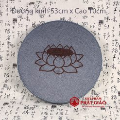 Bồ Đoàn Thêu Hoa Sen Màu Xám, Kích Thước 49cm x 5cm, 53cm x 10cm 1 bo doan theu hoa sen mau xam 49x6 58x6 vat pham phat giao la boi 5