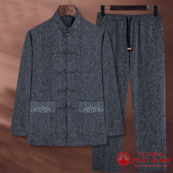 bo quan ao cu si phat tu nam vai lanh mau xam den nhieu kich co vat pham phat giao la boi 3