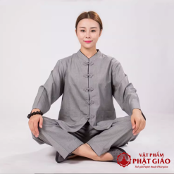 bo quan ao nu phat tu cu si vai xo mau xam dam xam nhat vat pham phat giao la boi 10