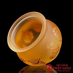 Chén Nước Lưu Ly Khắc 8 Cát Tường Cao 10cm 3 chen nuoc luu ly khac 8 cat tuong cao 10cm vat pham phat giao la boi 3