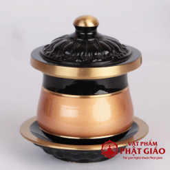 Chén Nước Thờ Bằng Đồng Hai Màu, Kích Thước 7.5x9cm 6 chen nuoc tho bang dong 2 mau vat pham phat giao la boi 2