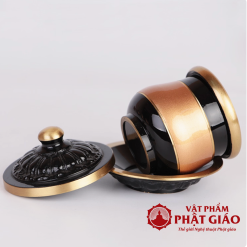 Chén Nước Thờ Bằng Đồng Hai Màu, Kích Thước 7.5x9cm 3 chen nuoc tho bang dong 2 mau vat pham phat giao la boi 5