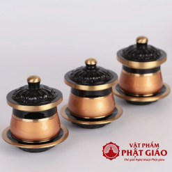 Chén Nước Thờ Bằng Đồng Hai Màu, Kích Thước 7.5x9cm 2 chen nuoc tho bang dong 2 mau vat pham phat giao la boi 6