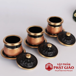 Chén Nước Thờ Bằng Đồng Hai Màu, Kích Thước 7.5x9cm 1 chen nuoc tho bang dong 2 mau vat pham phat giao la boi 7