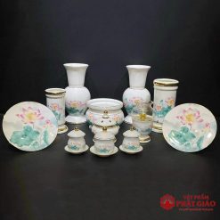 chen nuoc tho bang su sen hong la xanh vat pham phat giao la boi 6