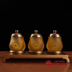 chen nuoc tho luu ly hoa sen boc dong cao 8.4cm vat pham phat giao la boi 8