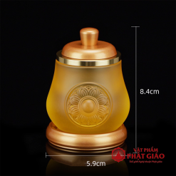 chen nuoc tho luu ly hoa sen boc dong cao 8.4cm vat pham phat giao la boi 9