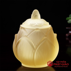 Chén Nước Thờ Sen Nụ Lưu Ly Vàng Cao 10cm 3 chen nuoc tho sen nu luu ly vang cao 10cm vat pham phat giao la boi 3