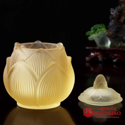 Chén Nước Thờ Sen Nụ Lưu Ly Vàng Cao 10cm 2 chen nuoc tho sen nu luu ly vang cao 10cm vat pham phat giao la boi 4