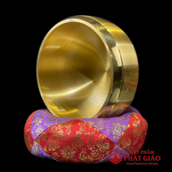 Chuông Đồng Đài Loan Vàng Dày Viền Bóng, Kích Cỡ Từ 3.5inch (9.5cm) – 10inch (25cm) 2 chuong dong dai loan vang day vien bong 9cm 25cm vat pham phat giao la boi 4