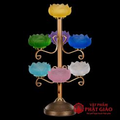 Đế Nến Lưu Ly Bảo Liên 7 Ngọn Thân Tỏa 12 de nen luu ly bao lien 7 ngon than toa 1