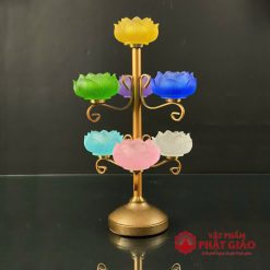 Đế Nến Lưu Ly Bảo Liên 7 Ngọn Thân Tỏa 2 de nen luu ly bao lien 7 ngon than toa 11