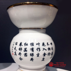 Đế Nến Sứ Trắng Hoa Sen Hồng Viền Vàng 3 de nen su trang hoa sen hong vien vang nhieu co 5